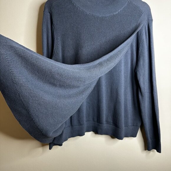 Haven Well Within Womens L Cotton Cashmere Sweater Gray Lagenlook Asymmetrical - Picture 5 of 9